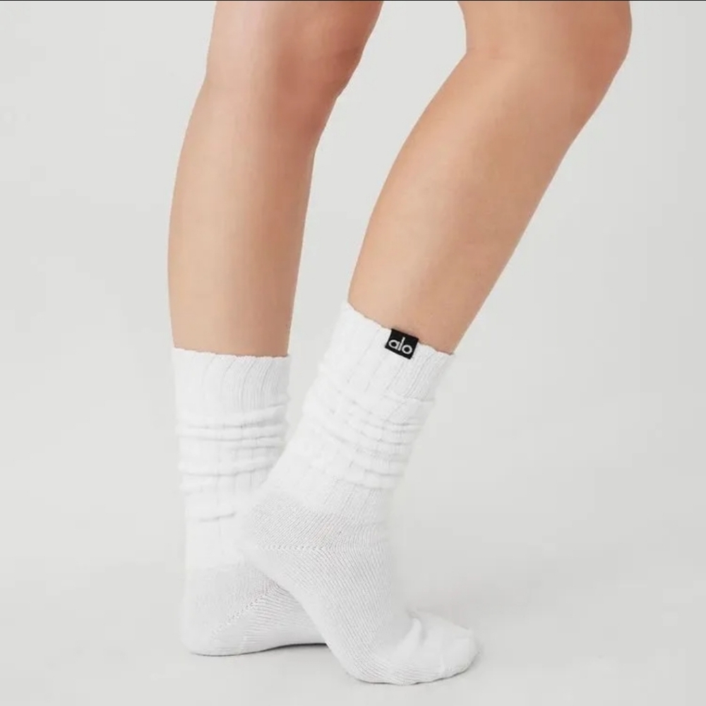 ALO Yoga Alo Scrunch Sock Unisex - White - Medium
